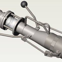 En 3D-modell av en CamLock slangadapter.
