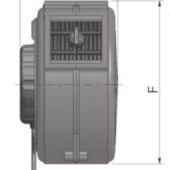 Ett diagram som visar måtten på en Kabelvinda 15m 1x6mm² enhet.