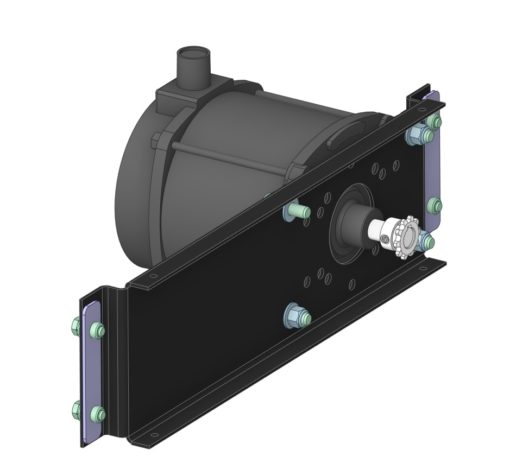 En 3D-bild av en Slangupprullare serie A1600 - Konfigurerbar med svart lock, designad för krävande behov.