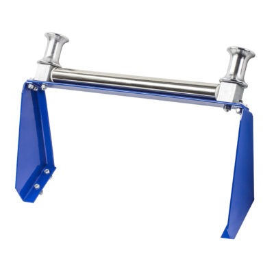 En blå metall Slangupprullare serie A1195-932 med två handtag på, lämplig att använda som slangupprullare för Ø51mm slang.