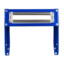 En elegant blå metallhylla med två robusta metallhandtag, perfekt för att organisera och visa Slangupprullare serien A1195-932 - För max 38m Ø2