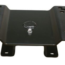 A black Svängfäste för golv eller tak monterade vindor som kan rotera 340° for a flat screen tv.